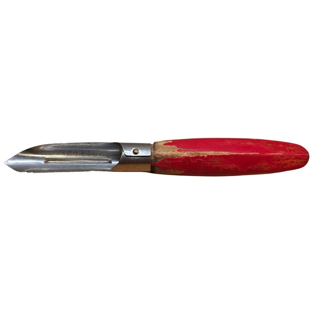 Vintage Wooden Handle‎ Androck Vegetable Peeler Made in USA Stainless Steel